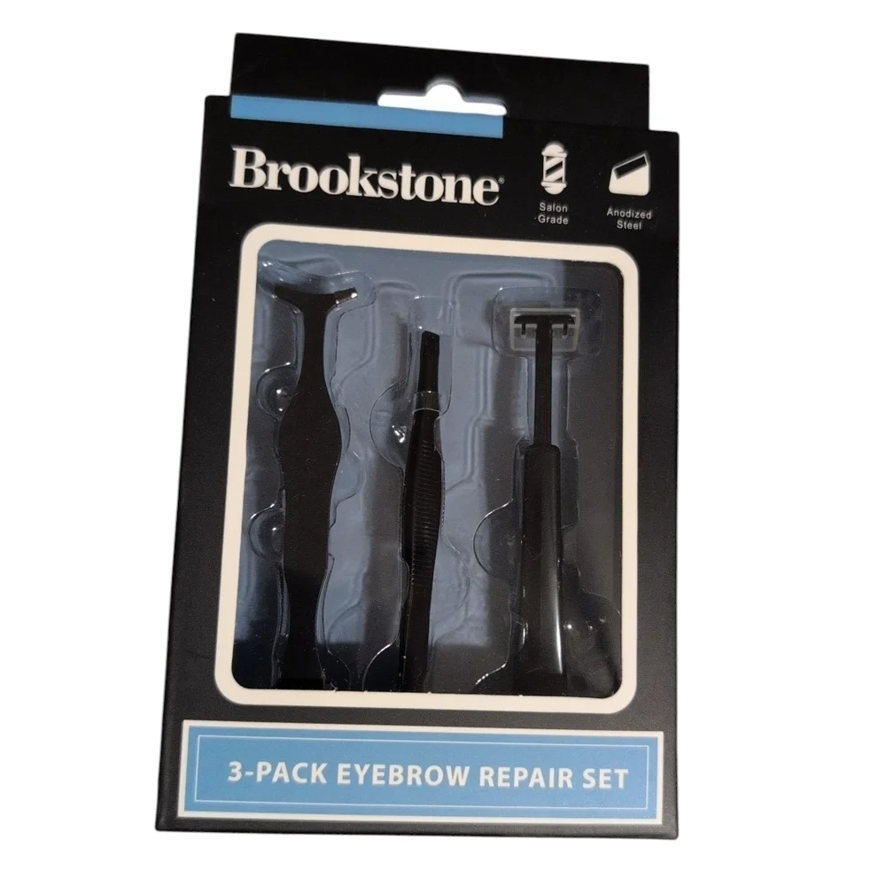 Brookstone Black Eyebrow Grooming Kit